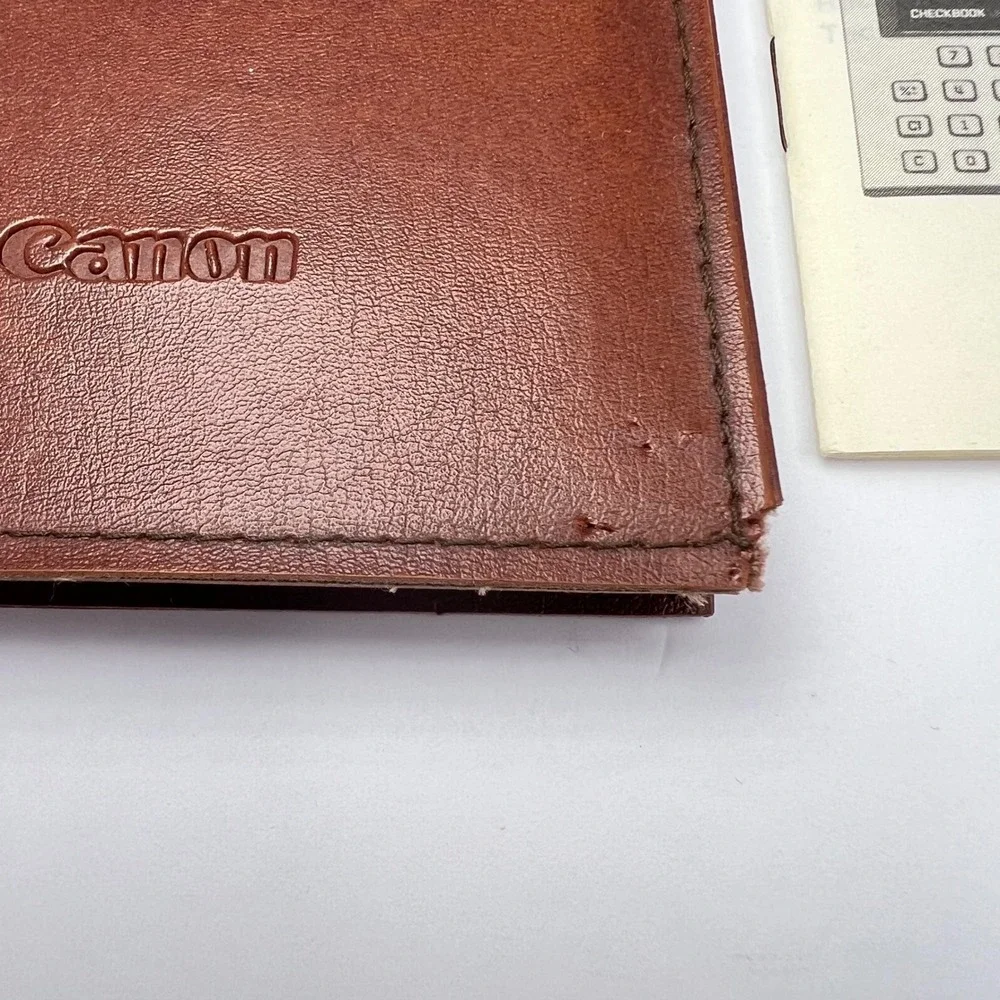 Canon Checkbook Junior Money Manager Calculator Set WORKS with Pen Manual 1980s